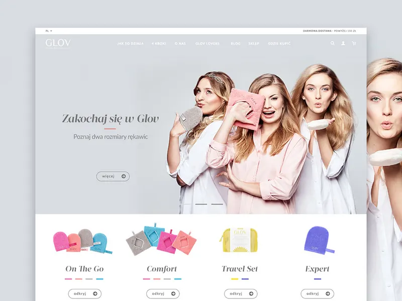 Deletemakeup dla marki GLOV: wdrożenie projektu sklepu